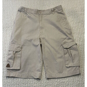 Akademiks Shorts Men’s 36 Cargo Khaki Baggy Y2K